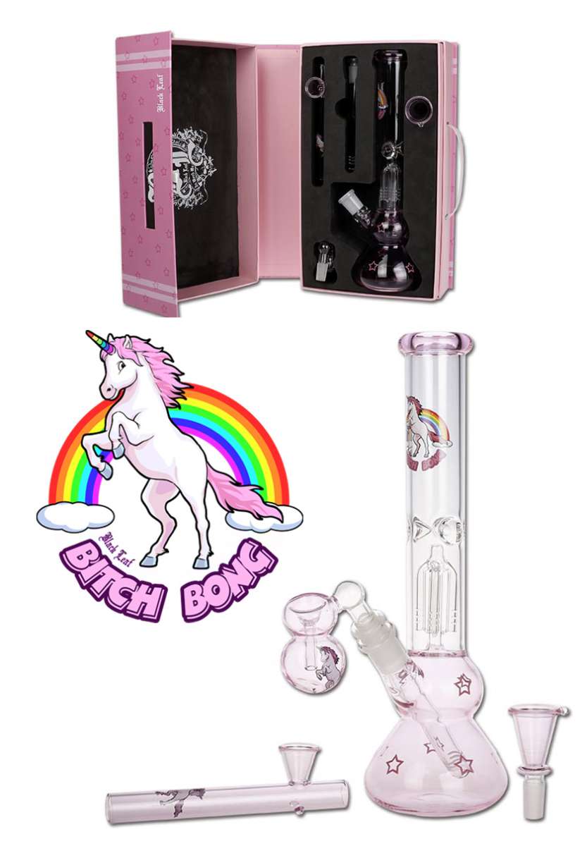 Black Leaf Bitch Bong Boxed Perco Ice