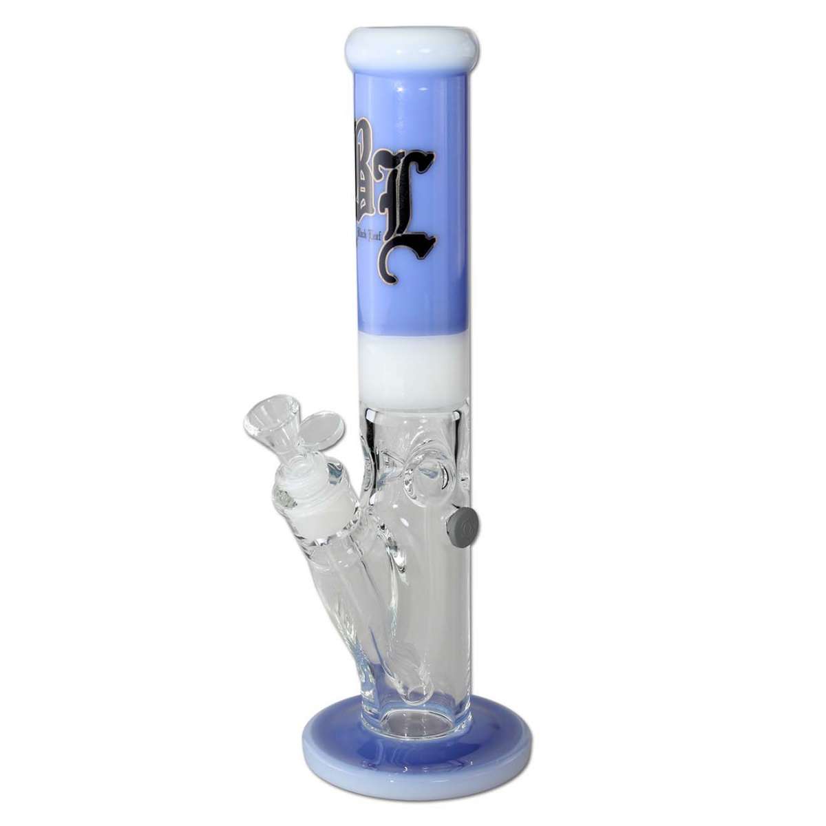 Black Leaf 2Blue Cylinder Bong Ice blue