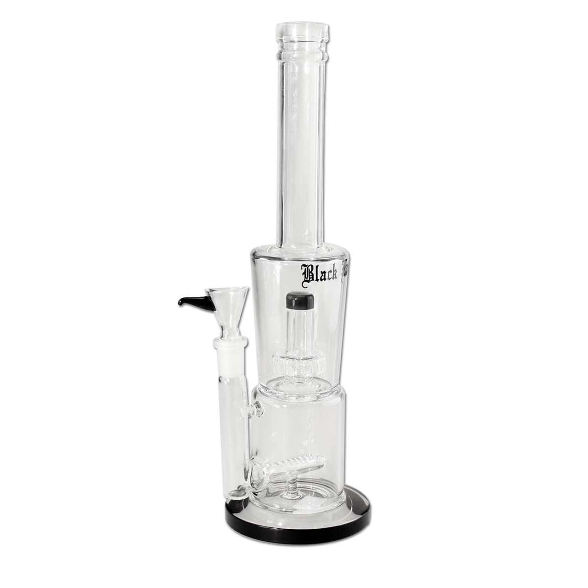 Black Leaf Bong Drum Perco Inline Slit (black)