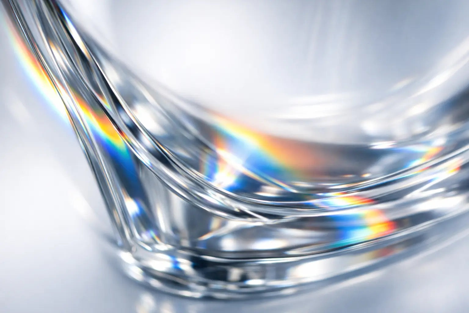 Bonkai hero - premium glass art with prismatic light refraction