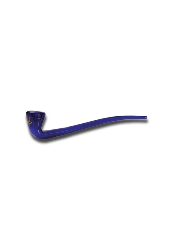 Blauwe Glazen Gandalf Wietpijp Black Leaf (30cm)