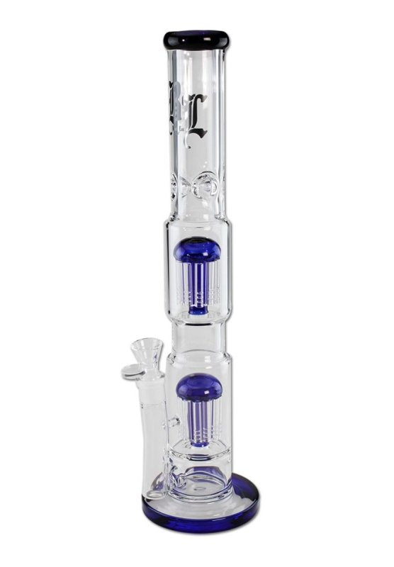 BL Ice Bong 2x 10-armige boompercolator (Blauw)