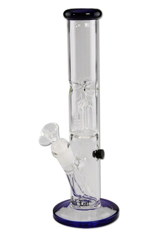 Black Leaf Rechte IJs Bong met 4-Arm Percolator