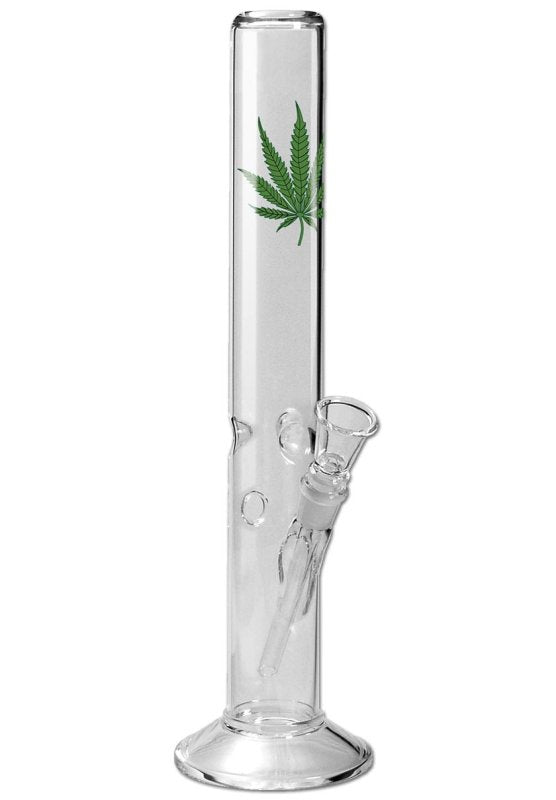 Glazen IJs Bong met Hennep Blad
