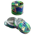 Aluminium 4-Delige Wiet Grinder LSD (Alice) Black Leaf