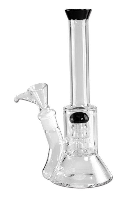 Zwarte Glazen Drum Percolator Bong