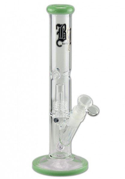 Black Leaf Cylinder Bong Ice with Drum Percolator