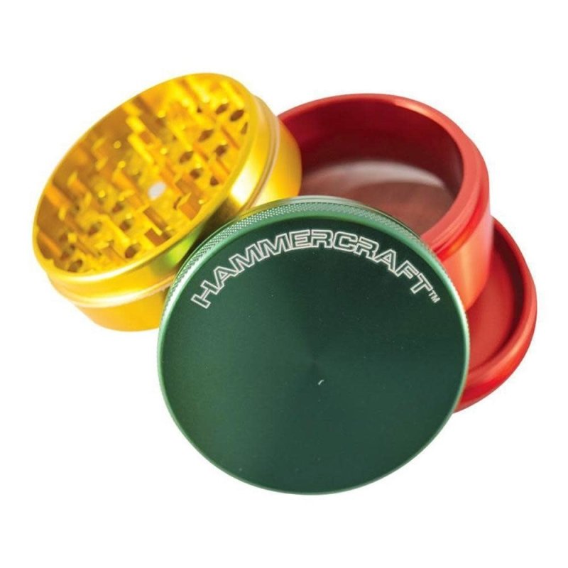 Hammercraft Rasta Aluminium Grinder 4-delig - 38mm