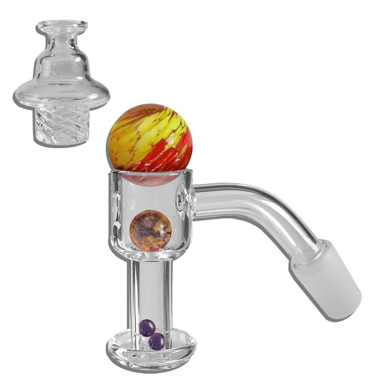 Terp Slurper Banger Set met Carb Cap (Black Leaf)
