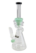 Black Leaf Oliebeker (Dab Rig) met Spiraal Jade & Diffuser